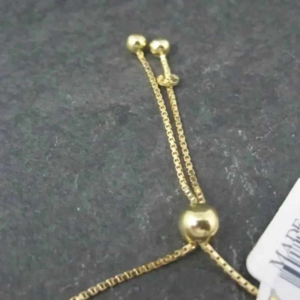 Italian Sterling Vermeil Bolo Bracelet New